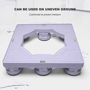 TIM-LI Washing Machine Stand with Rubber Swivel Wheels - Adjustable Fridge Stand