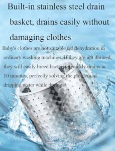 CASEGO Multifunctional Small Washing Machine with Built-in Stainless Steel Drain Basket, Ideal for Homes & Dormitories
