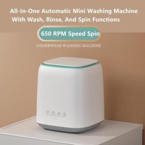 OmePS Compact Wash Machine, fully automatic mini washer, with high-temperature cleaning and quick cycle.