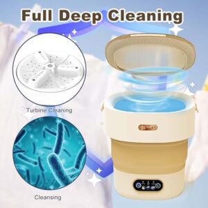 Mini Washing Machine, 16L Large Capacity, Portable Foldable Washer for Travel, Apartment, Dorm, Camping  