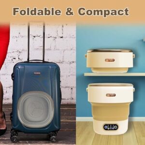 Mini Washing Machine, 16L Large Capacity, Portable Foldable Washer for Travel, Apartment, Dorm, Camping  