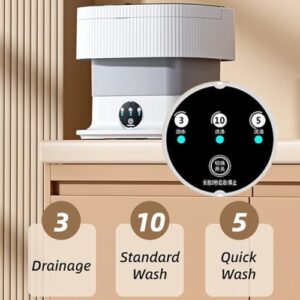 Portable Washing Machine 10L Foldable Mini Washer and Spin Dryer - Compact and Efficient Laundry Solution