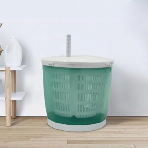 Portable washing machine, 2-in-1 hand crank manual washer and spin dryer, compact design for camping and RV use