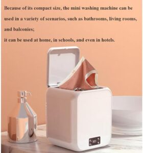 SN-XBDP Portable Washing Machine, 12L compact smart laundry machine for baby clothes, underwear, camping, RV, and travel.  