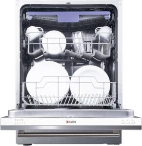 Haden 60cm Built-In Dishwasher with 14 place settings and natural drying, perfect for eco-friendly dishwashing.