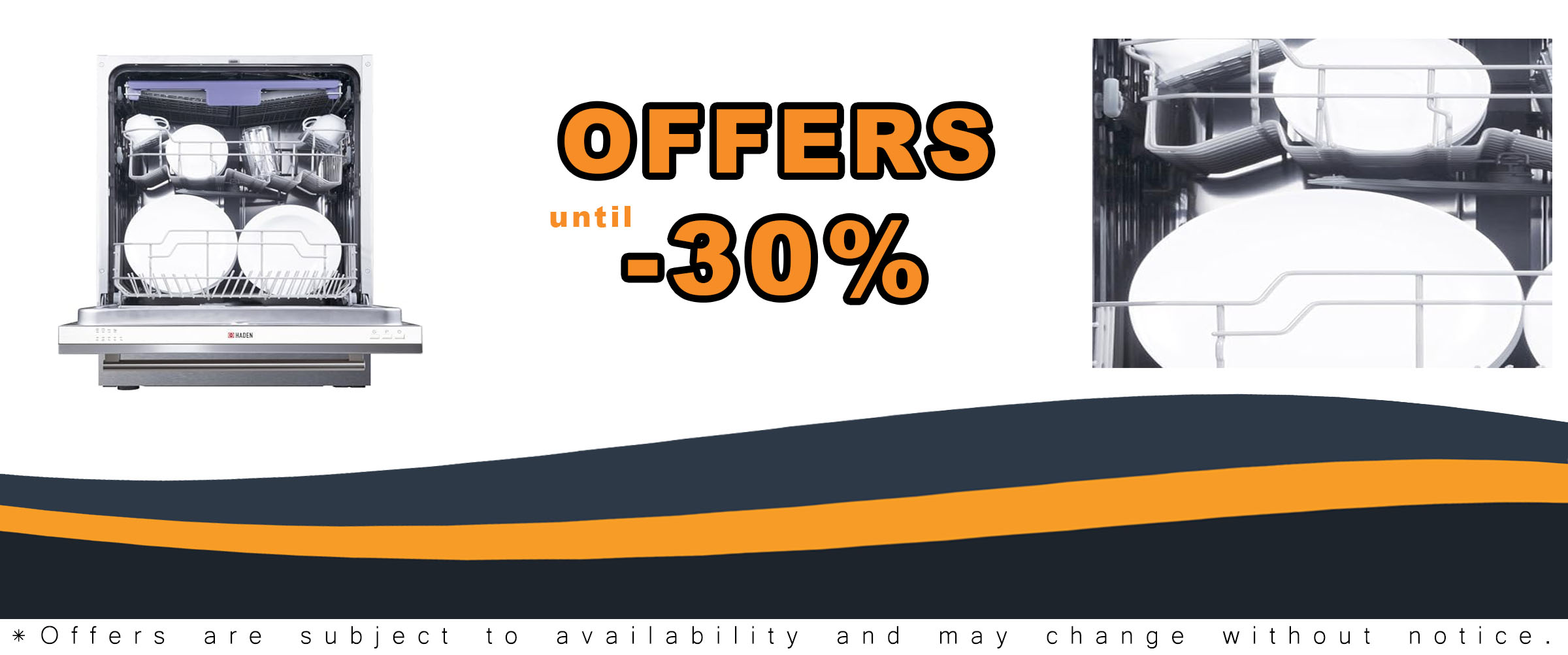 Haden 60cm Built-In Dishwasher with 14 place settings and natural drying, perfect for eco-friendly dishwashing.