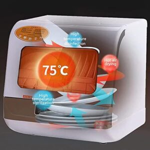 Table Top Dishwasher with 4 Washing Programs and 360° Rotary Jet Cleaning