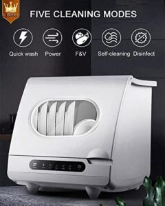 ZXNANA Desktop Dishwasher, compact design, perfect for small apartments, dormitories, and RV cabins