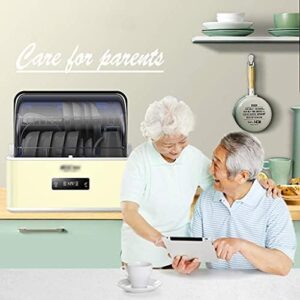 Portable Smart Dishwasher with Disinfection Cabinet and 6 Cleaning Modes in Stainless Steel