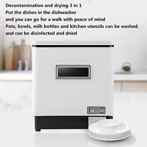 ZXNANA Tabletop UV Dishwasher, a compact 3-in-1 washing, drying, and sterilizing appliance for high-efficiency cleaning.