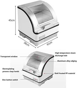 Table Top Mini Dishwasher with UV Sterilization and 360° Spray – Compact & Portable