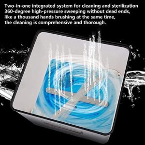 Table Top Dishwasher 3 in 1 UV Sterilizing Washing Drying Countertop Dish Wash Machine, White, with Rotary Spray and Fast Cleaning