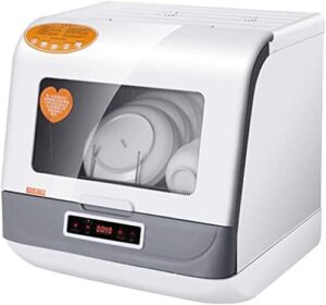Mini Table Top Dishwasher with 360° Spray and High-Temperature Sterilization
