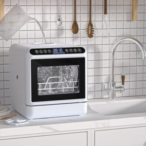 Wilitto Portable Dishwasher with 5L Water Tank and 2-Tier Rack