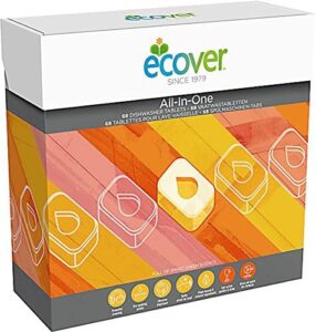 Ecover Dishwasher Tablets All in One 12 x 68 Tabs in eco-friendly packaging