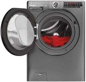 Hoover H3DPS4966TAMBR80 Freestanding Washer Dryer with LED Display in Graphite Color