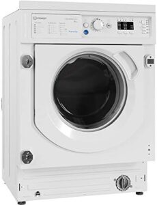 Indesit Built In BIWMIL81284 8kg Washing Machine in White, with 1200 RPM spin speed and A+++ energy rating