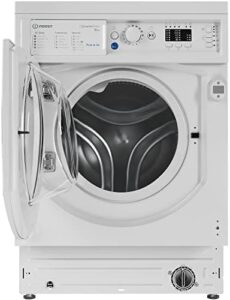 Indesit Built In BIWMIL81284 8kg Washing Machine in White, with 1200 RPM spin speed and A+++ energy rating