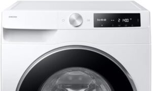 Samsung Series 6 AI Energy + Auto Dose Washing Machine, 9kg, 1400rpm, White – front view with clear details