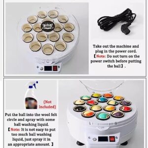 DOZPAL Automatic Polishing Cleaning Machine for 16/22 Balls, Pool Ball Cleaner with One-Key Start
