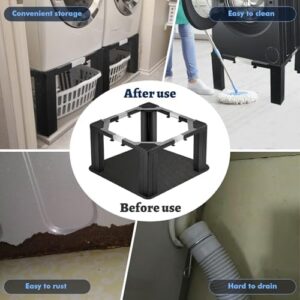 Full Size Heavy-Duty All Steel Washing Machine Stand with Non-Slip Pads  