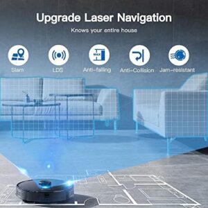 Proscenic M7 PRO robot vacuum cleaner with laser navigation, app control, and Alexa compatibility.