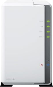 DS223J 20TB 2 Bay NAS Solution with 2 x 10TB Western Digital Red Plus Drives