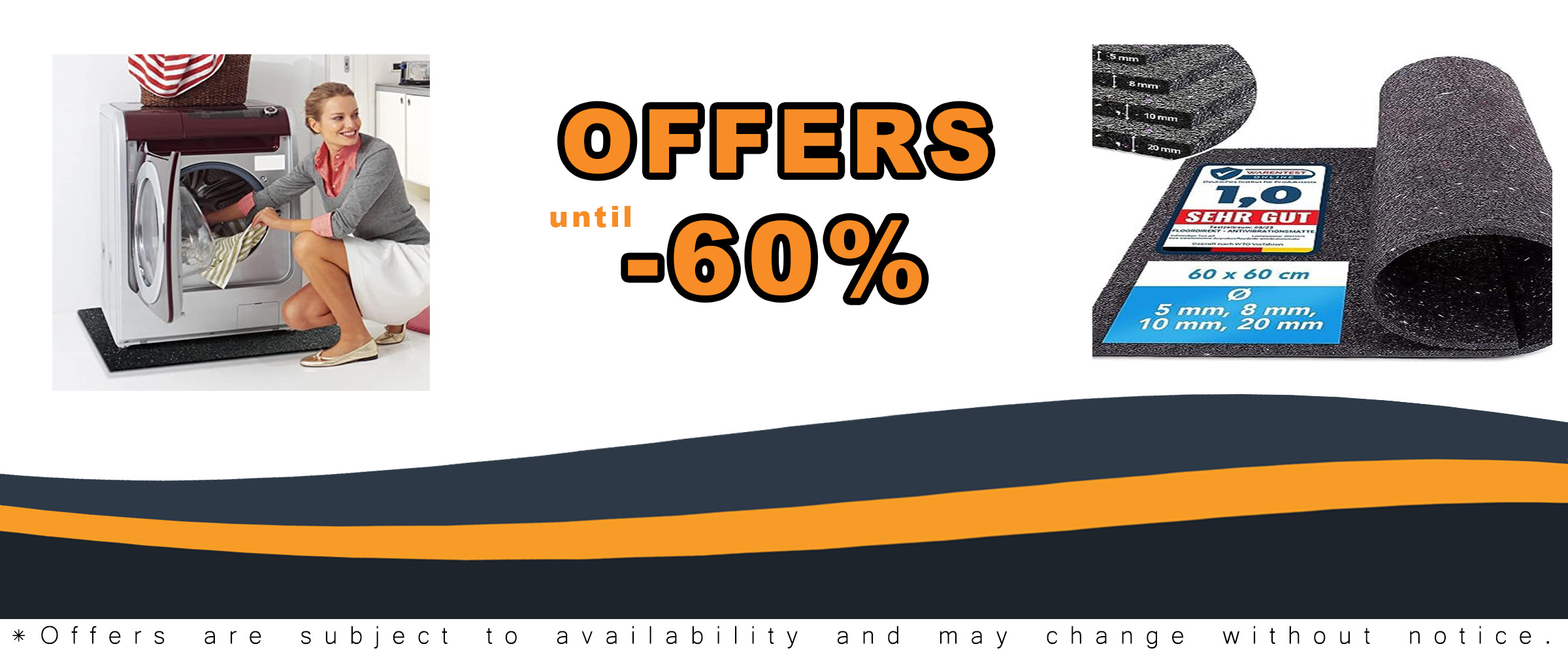 High-Efficiency Anti-Vibration Mat for Washing Machines, Speakers and Flooring, customizable size, noise and vibration reduction