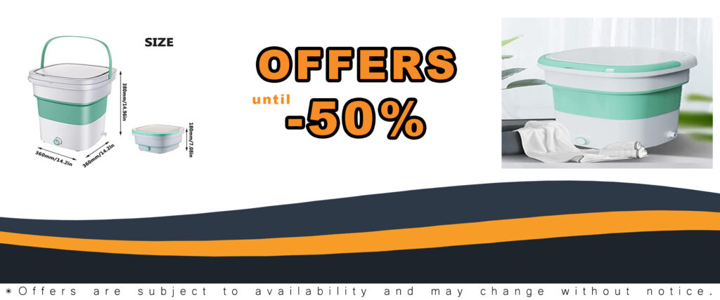 PanHuiWen Folding Portable Washing Machine, a compact and foldable mini washer ideal for travel, dorms, and small spaces.