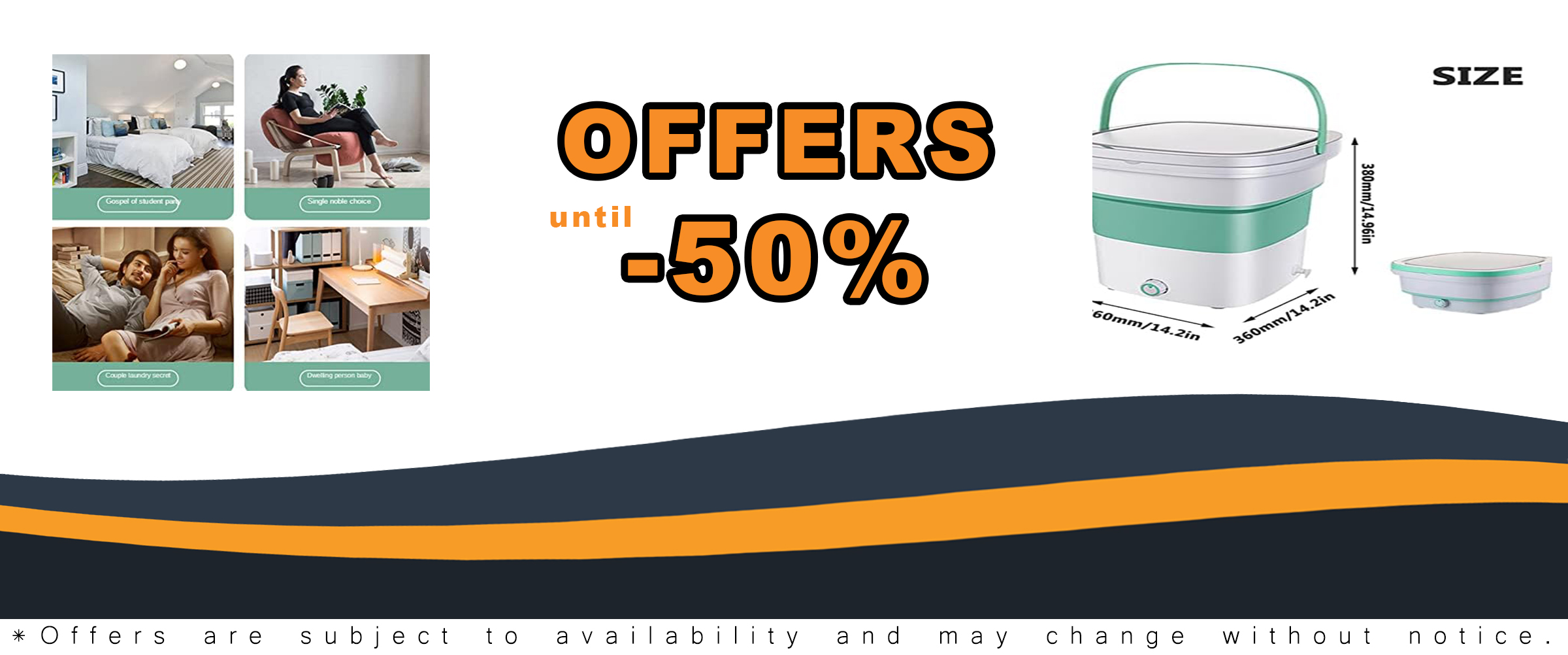 PanHuiWen Folding Washer 1.8kg Portable Mini Turbo Washing Machine, compact, travel, camping, dormitory