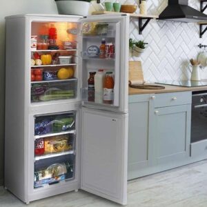 IceKing IK8951EW 48cm Freestanding 50/50 Split Fridge Freezer in White, compact design for small kitchens  