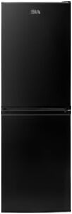 SIA SFF15050BLE 50/50 Split Freestanding 149L Combi Fridge Freezer in Black, Low Frost Technology, and 4-Star Freezer Compartment