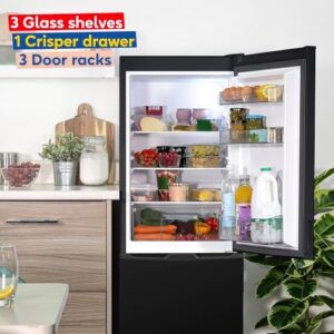 Russell Hobbs Fridge Freezer Low Frost Black 60/40, 173L, Adjustable Thermostat