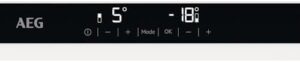 AEG 6000 Series Integrated Fridge Freezer with TwinTech Technology, No Frost, and 154/88L capacity in a sleek white finish 