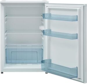 135 Litre Under Counter Freestanding Fridge in white, ideal for small kitchens and offices