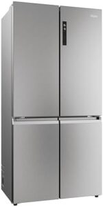 Haier HCR5919ENMB Cube 90 Series 5 Frost Free American Fridge Freezer in Platinum Finish