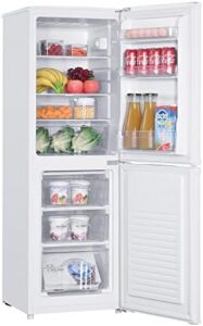 Statesman F1448W Freestanding 50/50 Fridge Freezer, White, with Adjustable Glass Shelves and Clear Freezer Drawers
