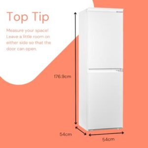 AMZRFI105 50/50 Split Built In Integrated 240L Fridge Freezer With Sliding Fittings