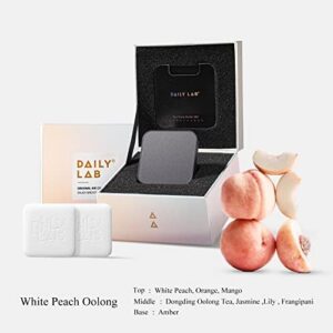 Tesla Model 3/Y Air Freshener, DAILY LAB Star Glow Car Air Freshener Adapter for Men Women, Premium Car Vent Accessories, White Peach Oolong-Grey