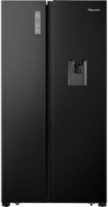 Fridgemaster MS91520DEB Non-Plumbed Total No Frost American Fridge Freezer in Black