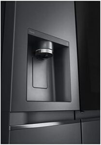 LG 635 Litre Side-By-Side American Fridge Freezer in Matte Black - Stylish and Spacious