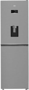Beko CNG4692DVPS 317L Frost Free Fridge Freezer in stainless steel with frost-free technology and spacious storage.  