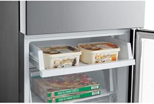 Midea MDRB379FGF02 Freestanding Fridge Freezer, 50/50 split design, inox finish, LED light, frost-free, 273L capacity
