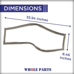 Whole Parts Refrigerator Door Seal Gasket - Compatible with Jenn Air, Kitchen Aid, Maytag, and Whirlpool Fridges