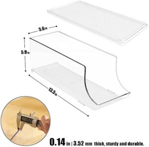 Stackable Soda Can Organizer for Refrigerator, Clear Plastic Drink Storage, Holds 9 Cans, Stackable Design
