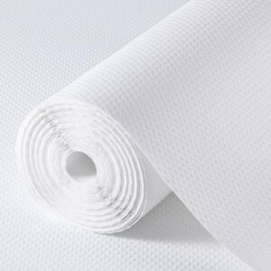 White Shelf Liners for Kitchen Cabinets and Refrigerators – Waterproof, Oil-Proof, Non-Slip, and Easy to Use