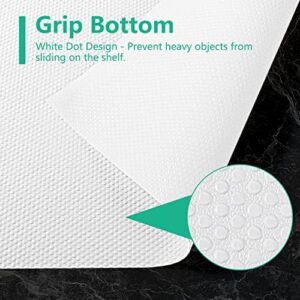 White Shelf Liners for Kitchen Cabinets and Refrigerators – Waterproof, Oil-Proof, Non-Slip, and Easy to Use