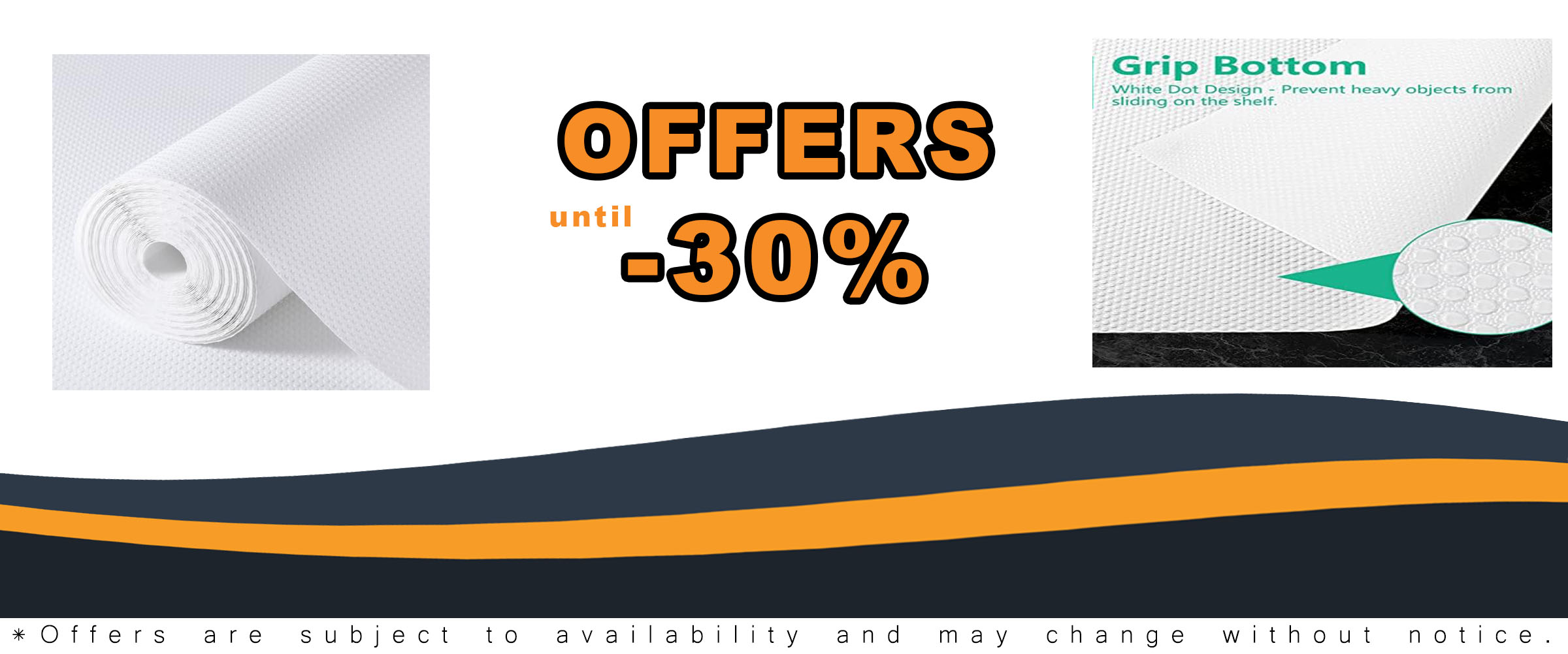 White Shelf Liners for Kitchen Cabinets and Refrigerators – Waterproof, Oil-Proof, Non-Slip, and Easy to Use