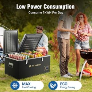 AAOBOSI Camping Fridge 78L with Dual Zone and -20°C to 20°C temperature range, perfect for camping and road trips