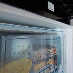 Cookology Black 55cm Freestanding Side-by-Side Fridge & Freezer, adjustable temperature control, reversible doors, 4-star freezer rating